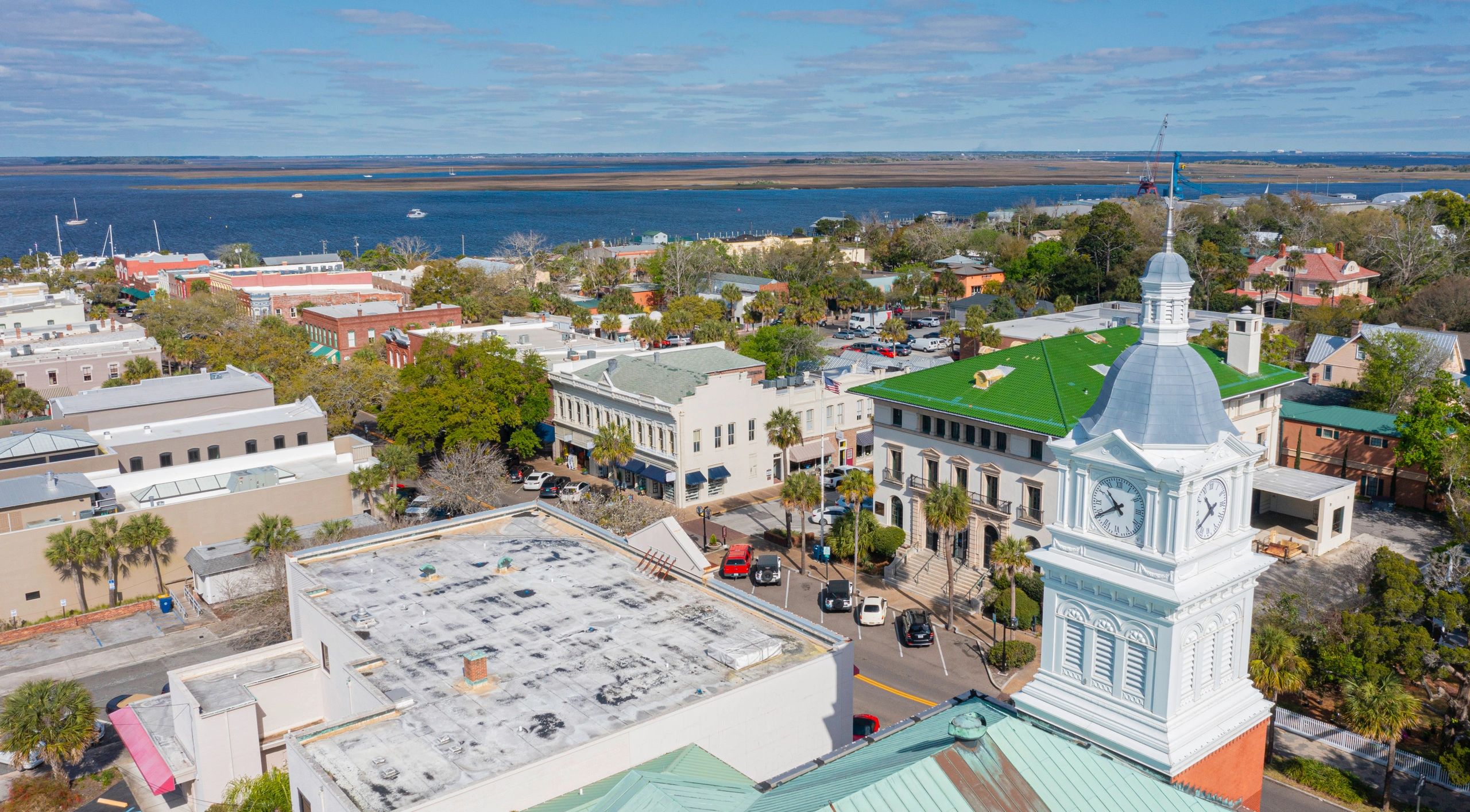 Aerial view of a Northeast Florida city near Jacksonville